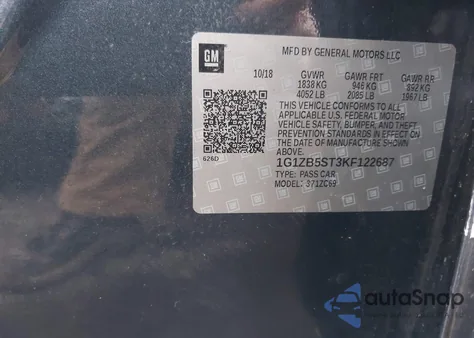 2019 Chevrolet Malibu 1Ls from USA, damaged, VIN 1G1ZB5ST3KF122687